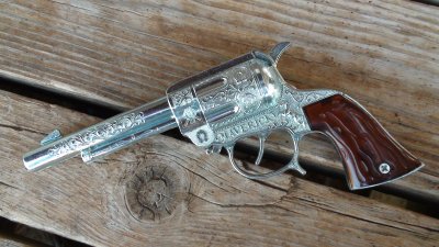 TootsieToy Strombecker Detective Snub Nose Pistol Die-cast Cap Gun MOC for sale online 