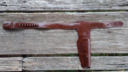 thin durahide toy cap gun holster made in USA Brown