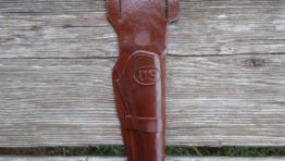 toy cap gun holster brown Made in USA