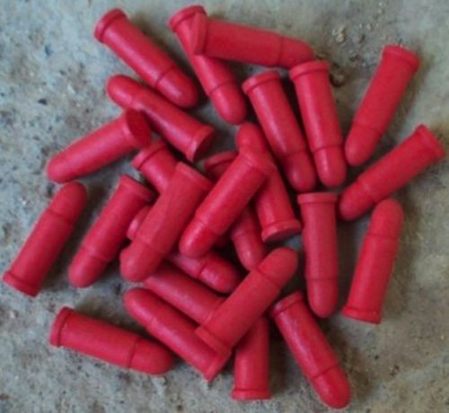 12 Red Wood Bullets from the 1950s for Cap Gun Holsters – Wild