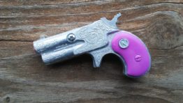 RELIC SERIES NICHOLS DYNA-MITE DERRINGER TOY CAP GUN pink purple grips
