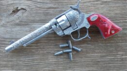 Bronco 44 toy cap gun pistol cinnamon kid long barrel model