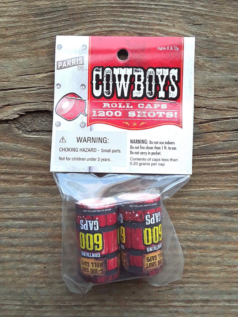 100 Shot Cowboys Brand Paper Roll Caps for toy cap guns 1200 shots